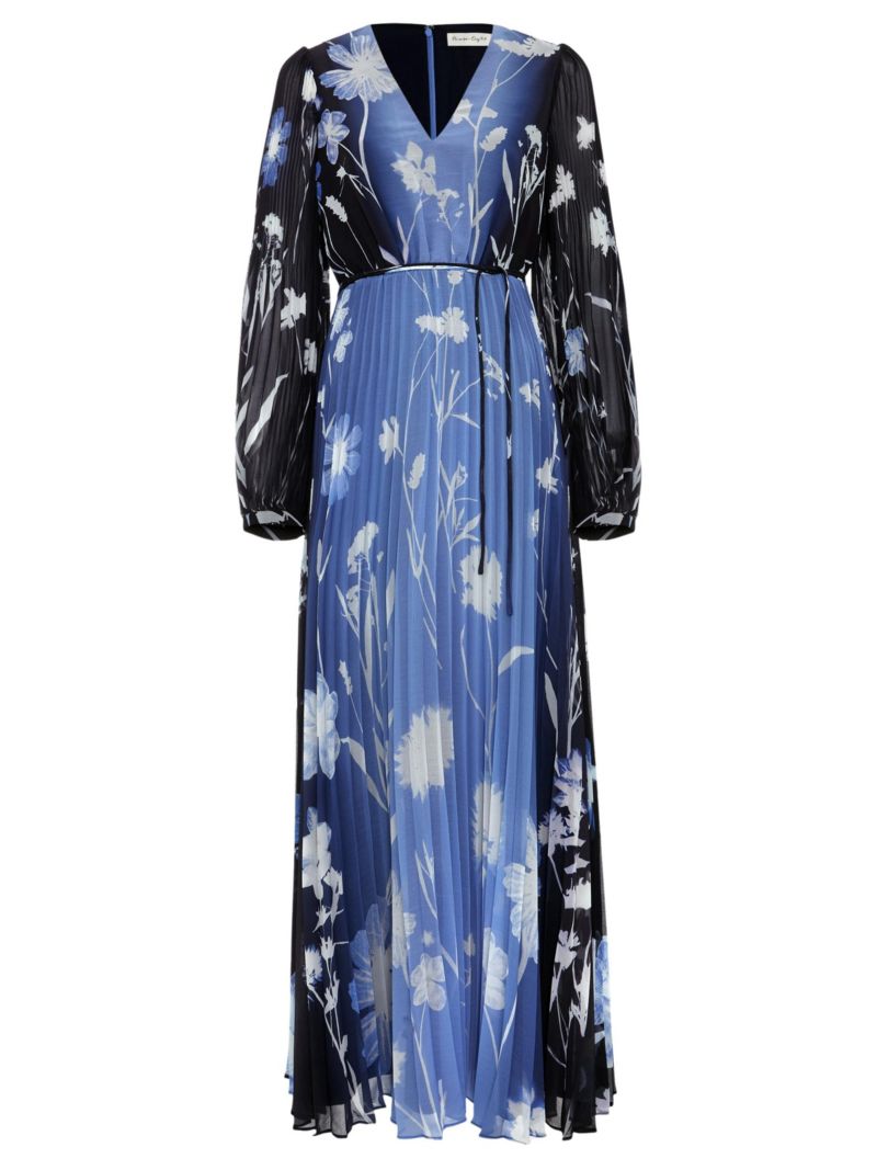 Women's Annie Pleated Floral Maxi Dress
