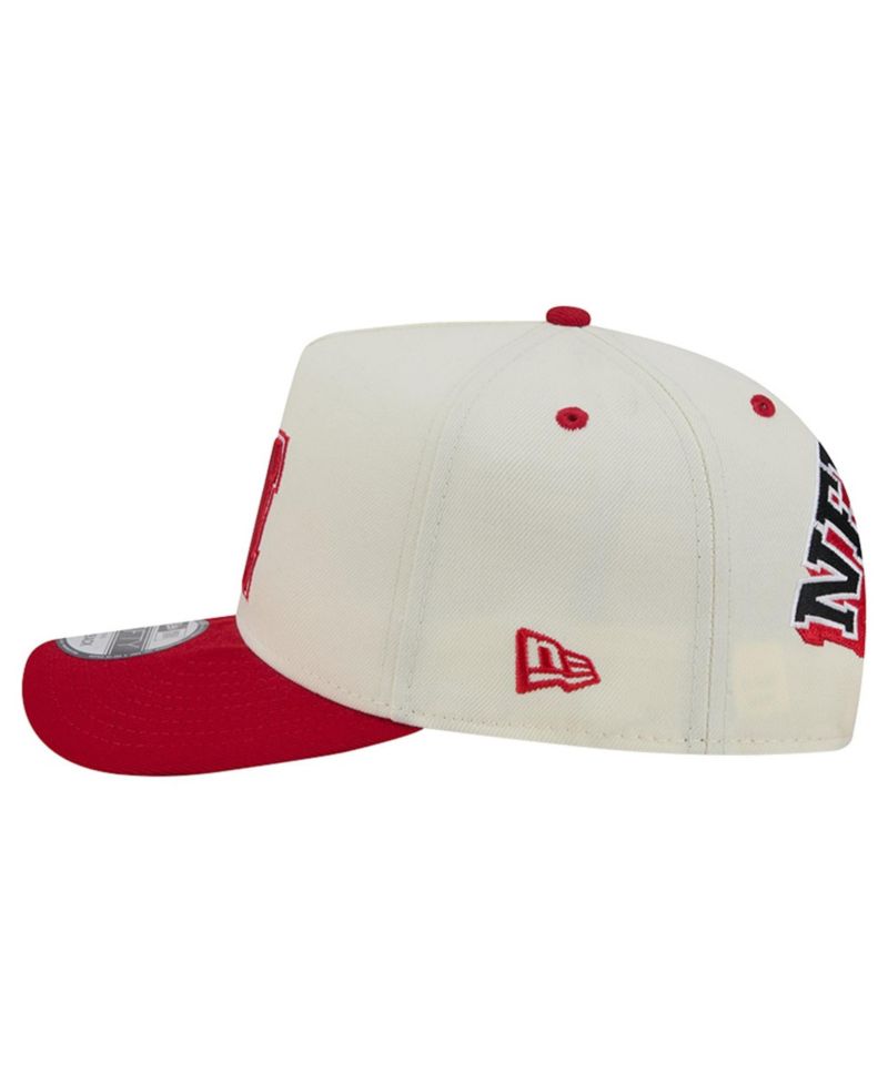 Men's and Women's White/Scarlet Nebraska Huskers A-Frame 9FIFTY Snapback Hat