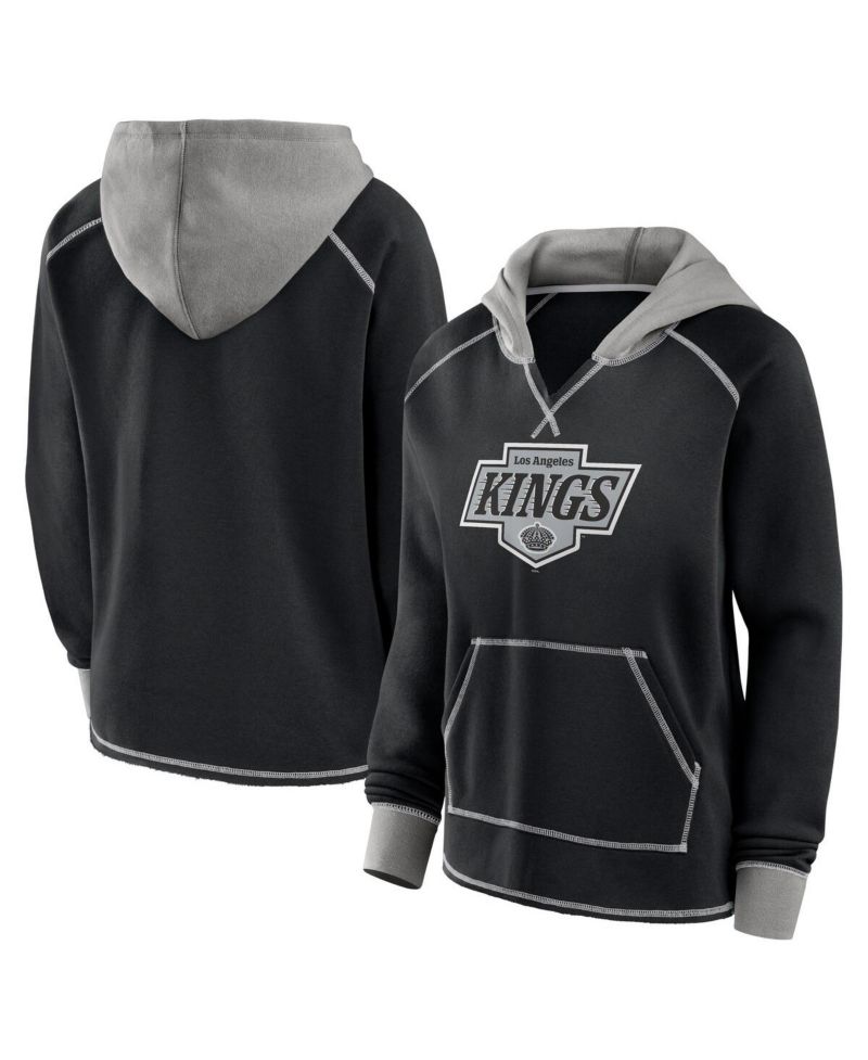 Women's Black Los Angeles Kings Hit It French Terry Full-Zip Hoodie