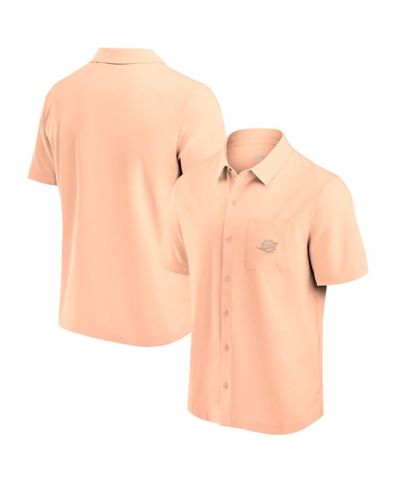 Men's Light Pink Miami Dolphins Front Office Button-Up Shirt