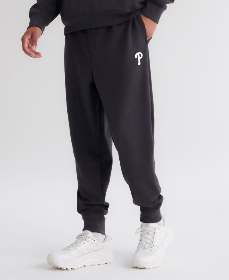 Men's Charcoal Philadelphia Phillies Clutch Fleece Tri-Blend Joggers