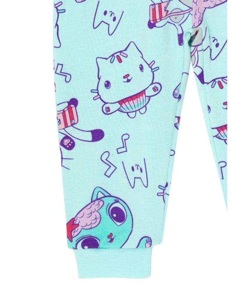 Girls Pandy Paws Cakey Cat MerCat Fleece Zip Up Coverall to