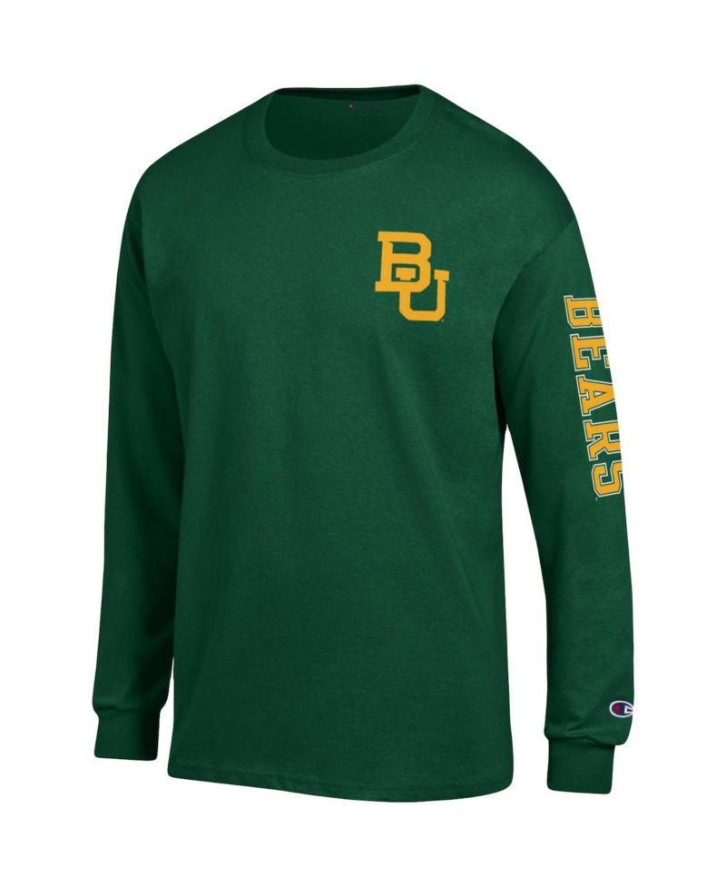 Men's Green Baylor Bears Team Stack Long Sleeve T-shirt