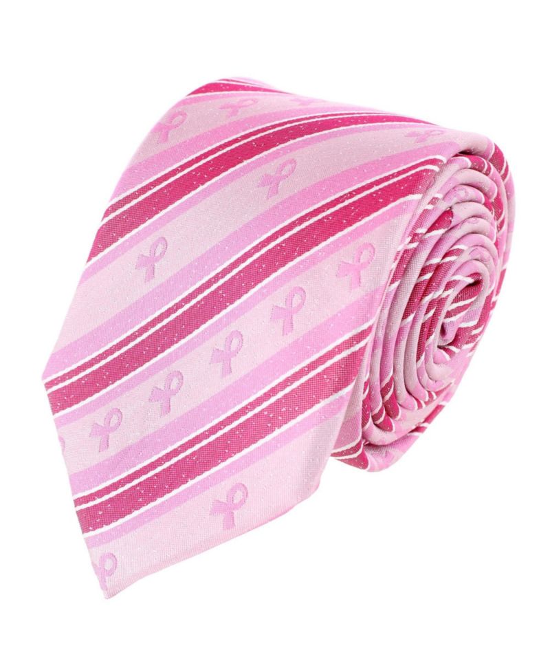 Men's Breast Cancer Awareness Silk Necktie
