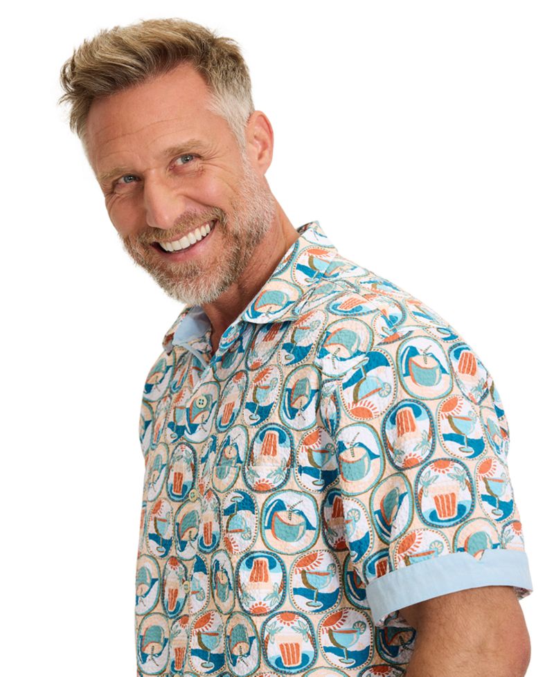 Men's Nova Wave Glass Half Full Printed Shirt