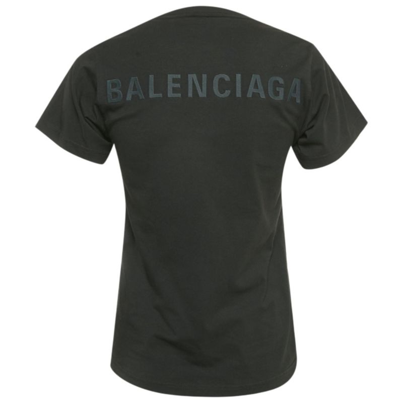 Women's Black Logo Embroidered Cotton Knit T-Shirt