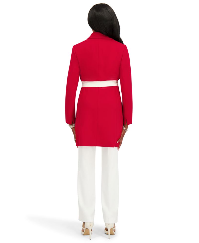Women's Three Button Patch Pocket Trench Coat