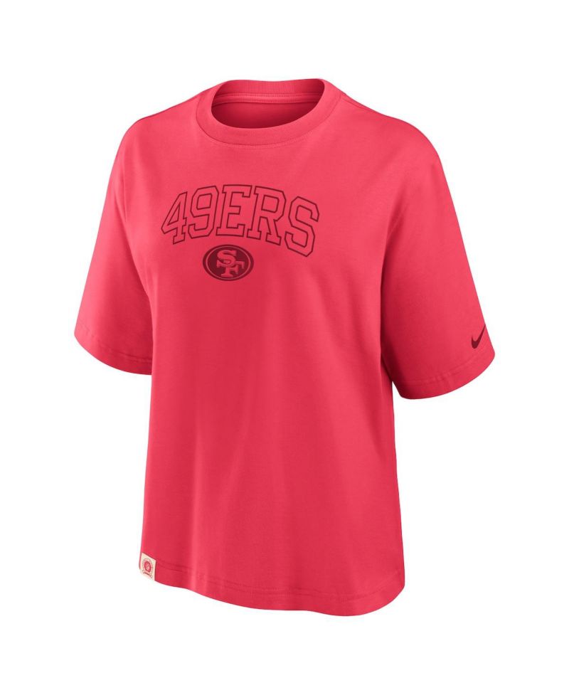 Women's Scarlet San Francisco 49ers Glory Arch Boxy T-Shirt