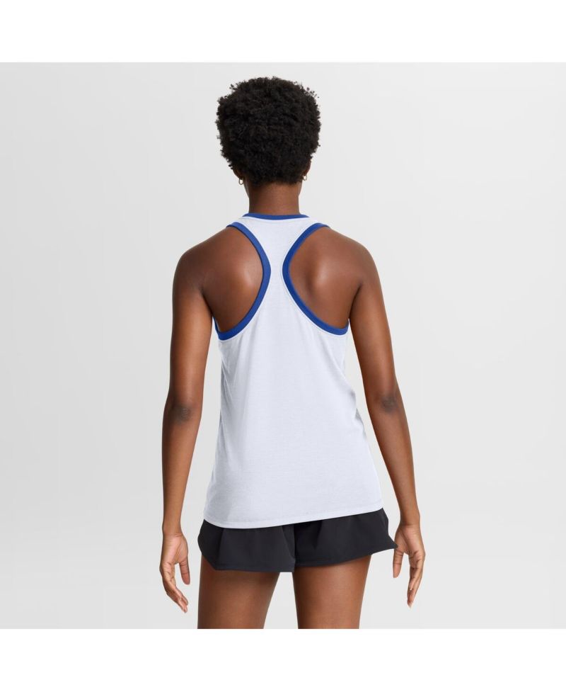 Women's White Duke Blue Devils Uni Name Tri-Blend Dri-FIT Tank Top