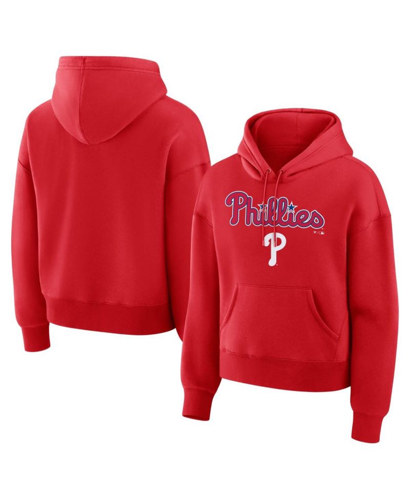 Women's Red Philadelphia Phillies Lockup Legacy Fleece Hoodie