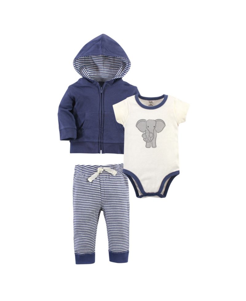 Baby Boys Unisex Versatile Cotton Collection Unisex Hoodie, Tee or Bodysuit, & Coordinated Pants