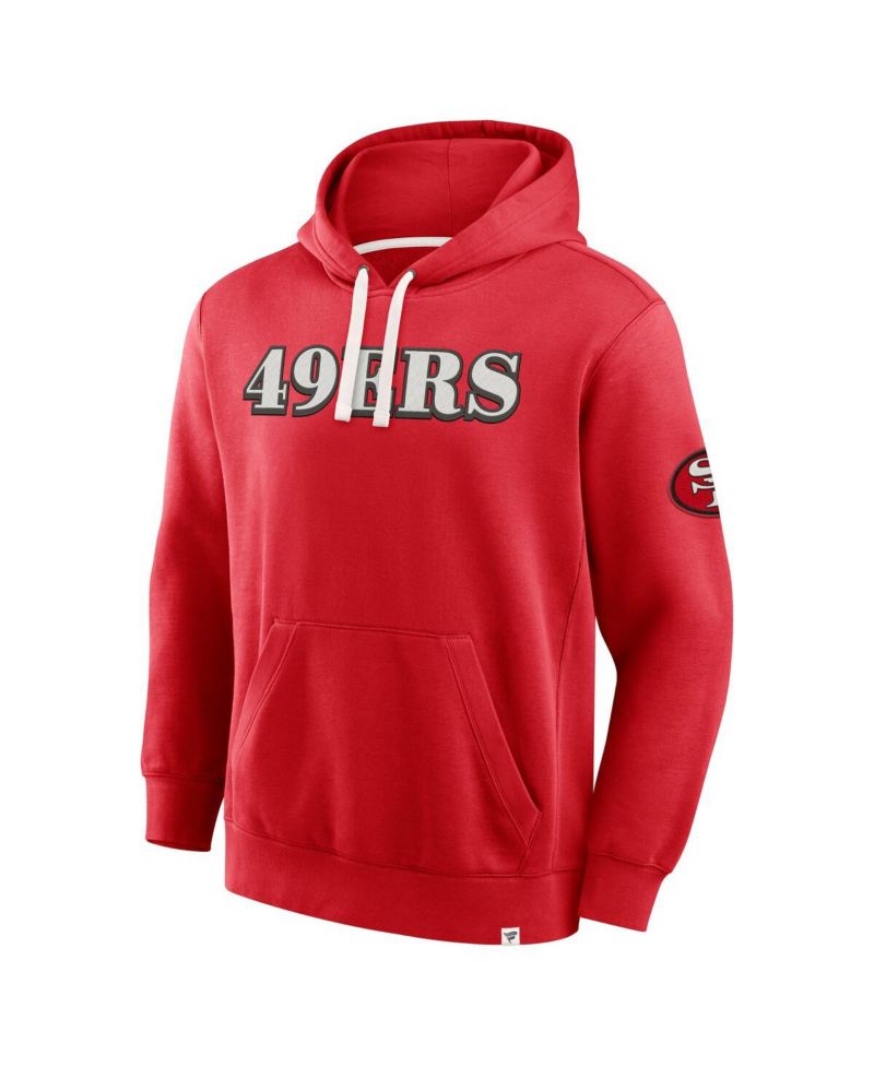 Men's Scarlet San Francisco 49ers New Horizons Heritage Pullover Hoodie