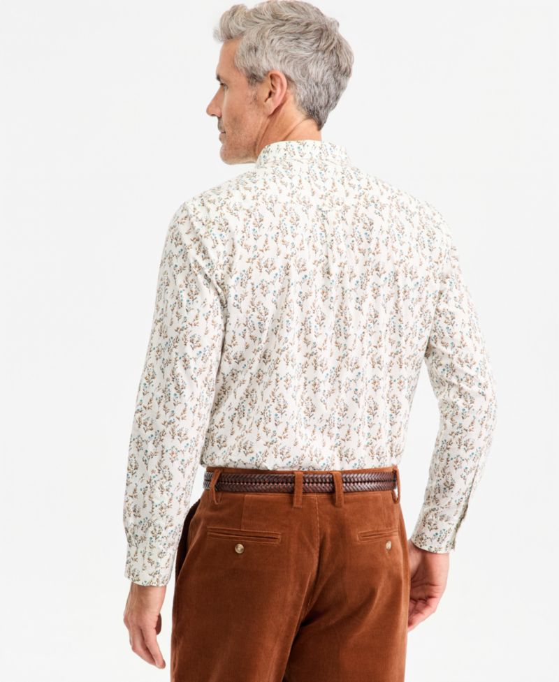 Men's Floral Poplin Button-Down Shirt