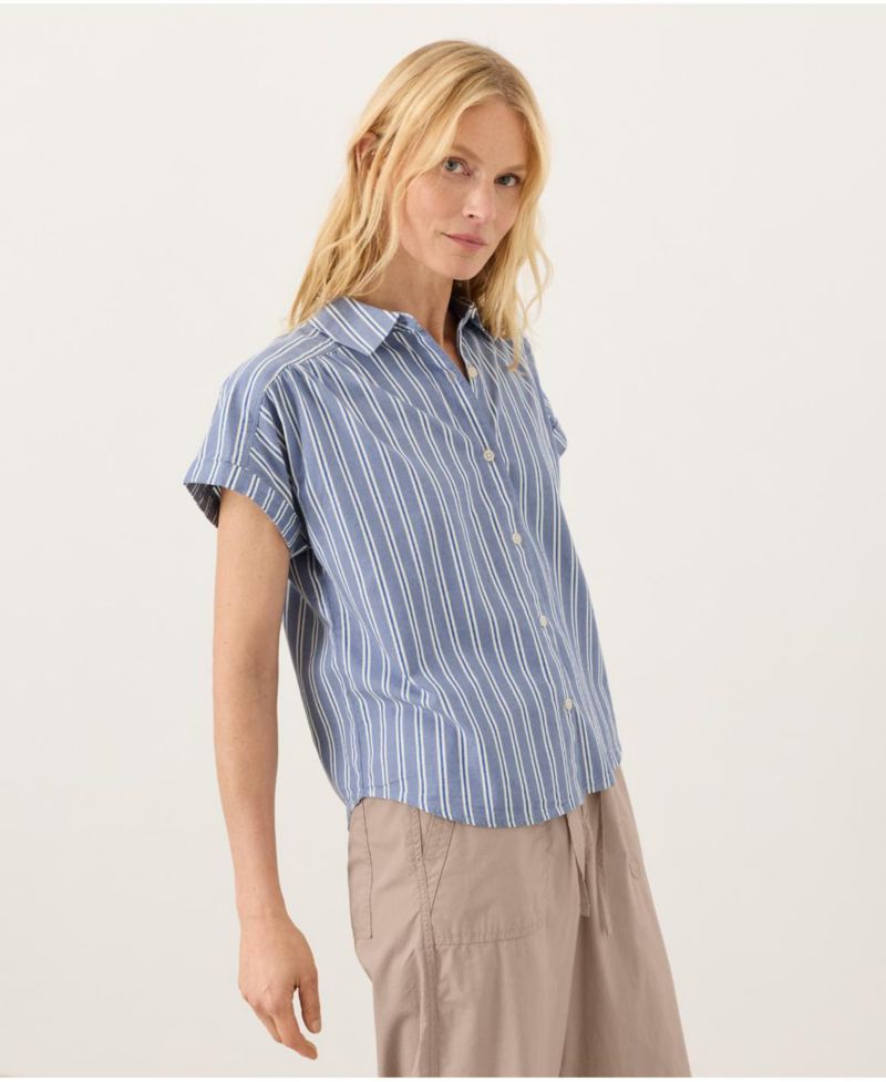 Women's All Day Poplin Shirred Shirt