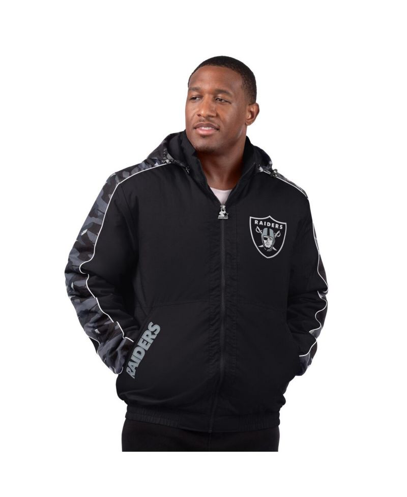 Men's Black Las Vegas Raiders Thursday Night Gridiron Full-Zip Jacket