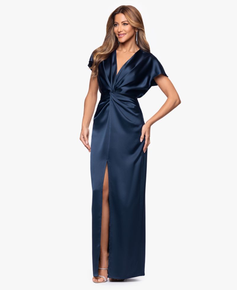 Women's Short Sleeve V-Neck Gown