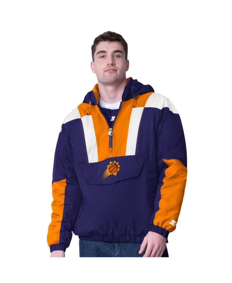 Men's Purple/Orange Phoenix Suns Charger Half-Zip Pullover Jacket