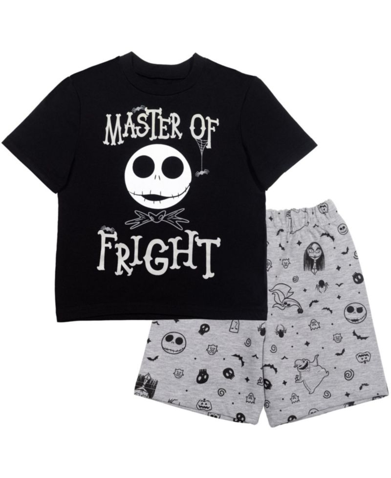 Boys Jack Skellington T-Shirt and Shorts Outfit Set