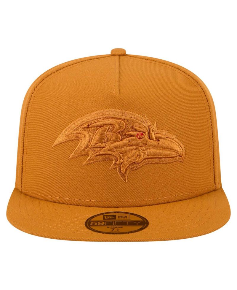 Men's Brown Baltimore Ravens Color Pack A-Frame 59FIFTY Fitted Hat