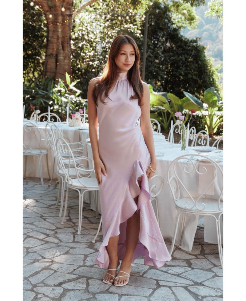 Women's Brialyn Sleeveless Asymmetric-Ruffle Maxi Dress