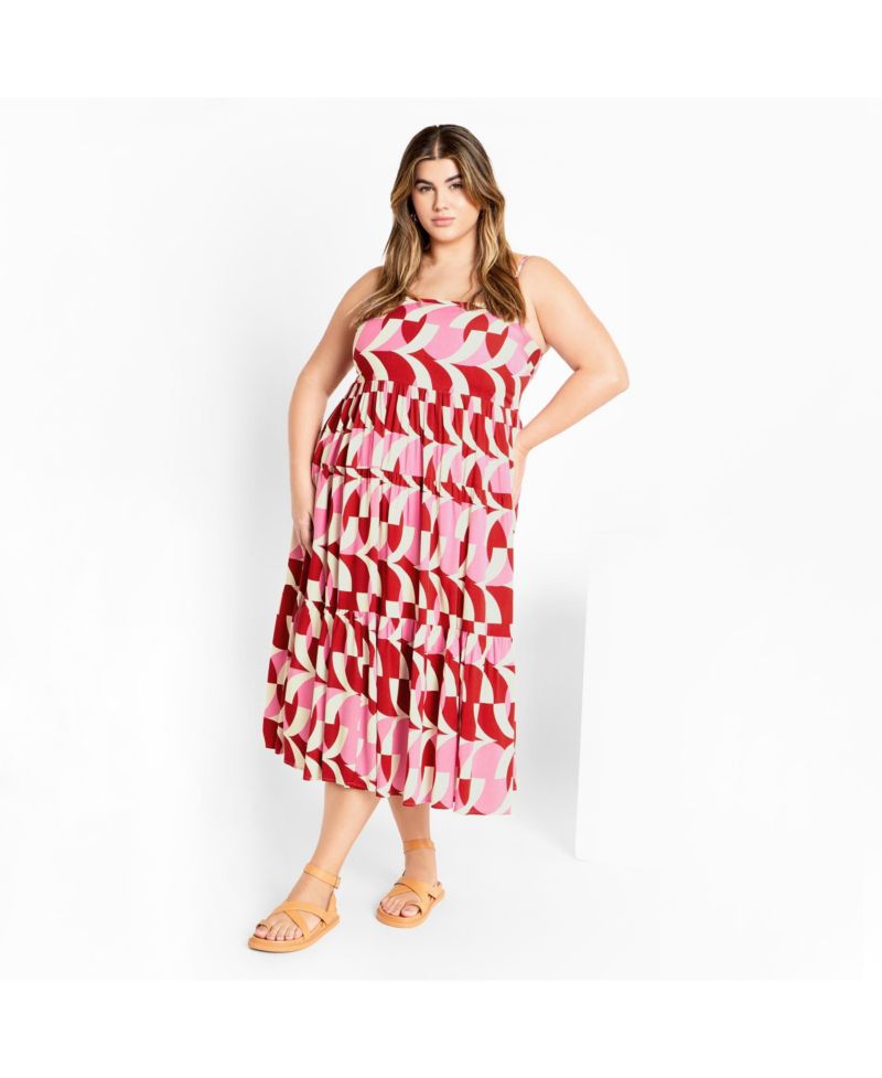 Plus Size Mystic Print Dress