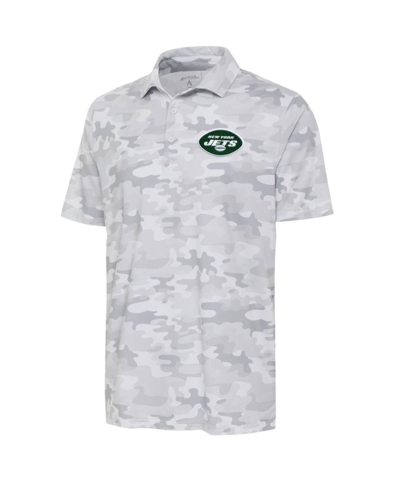 Men's White New York Jets Collide Polo Shirt