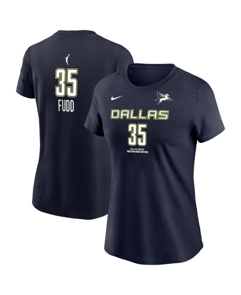 Women's Dallas Wings Azzi Fudd Explorer Edition Printed Graphic Relaxed-Fit T-Shirt