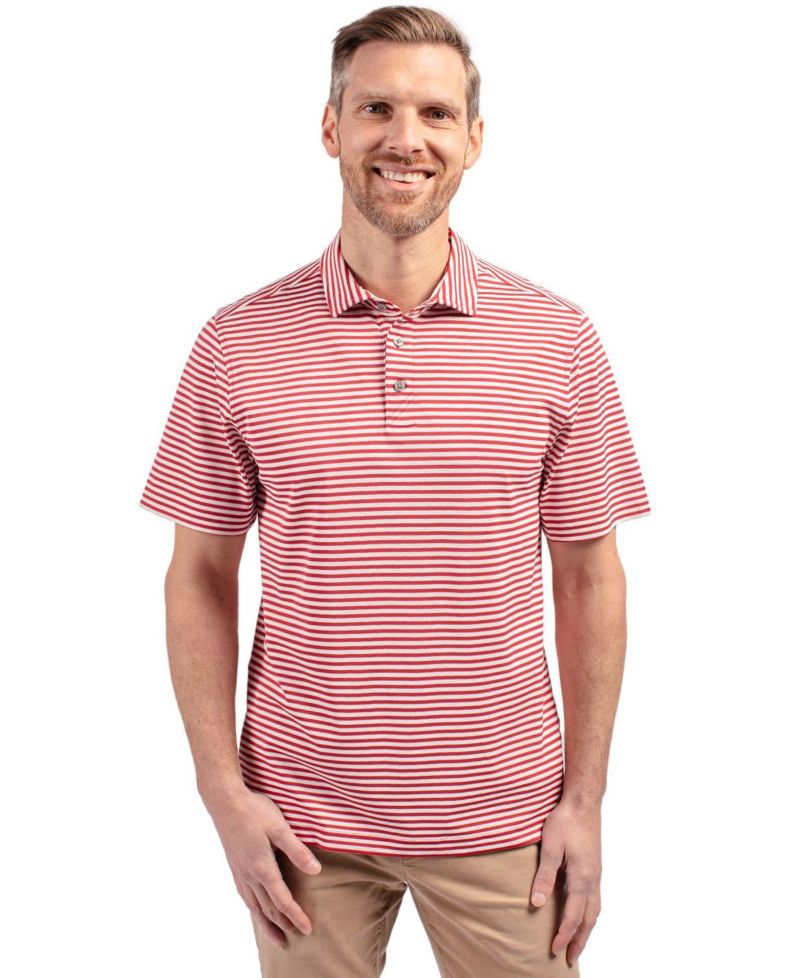 Men's Virtue Eco Pique Stripe Recycled Polo Shirt