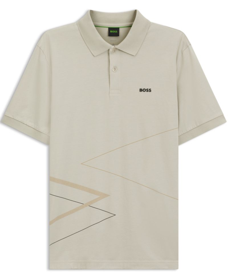 Men's Pima-Cotton Regular-Fit Printed Polo Shirt
