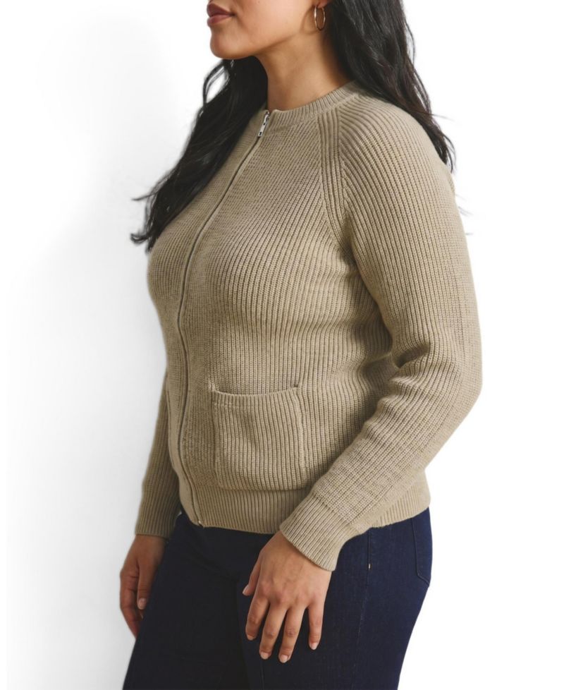 Plus Size Better Than Wool Zip Cardigan