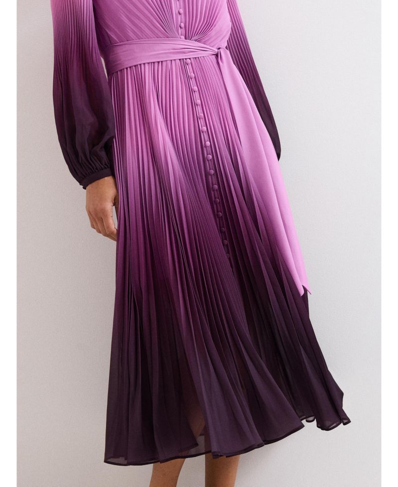 Women's Mira Ombre Tie Waist Midi Dress