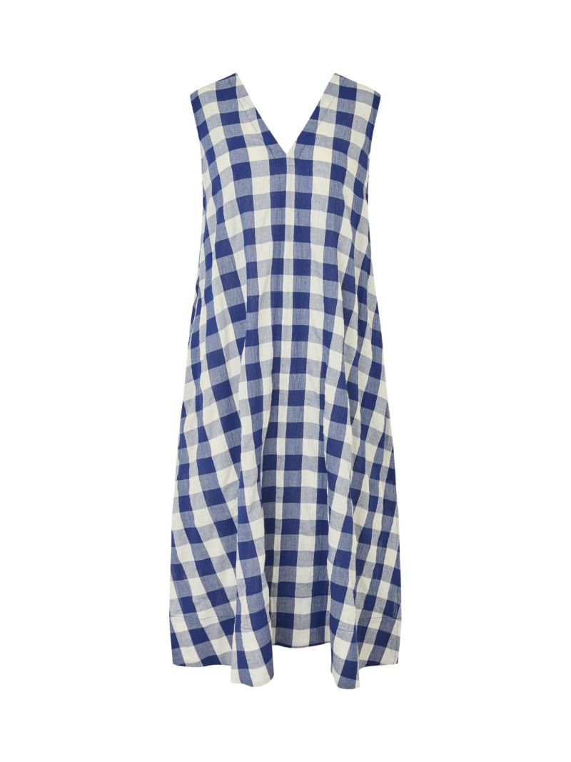 Women's Maordella V-Neck Checked Midi Dress