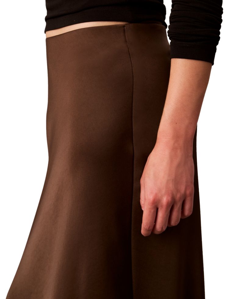 Petite Pull-On Satin Maxi Skirt