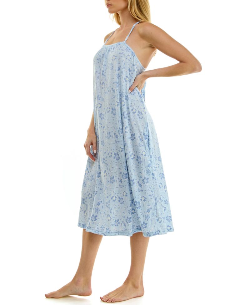 Women's Sleeveless Square Neck Midi Sleep Chemise