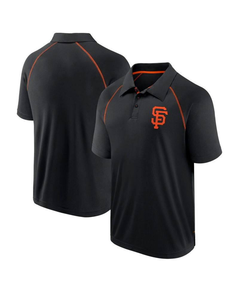 Men's Black San Francisco Giants Strong Alone Raglan Polo