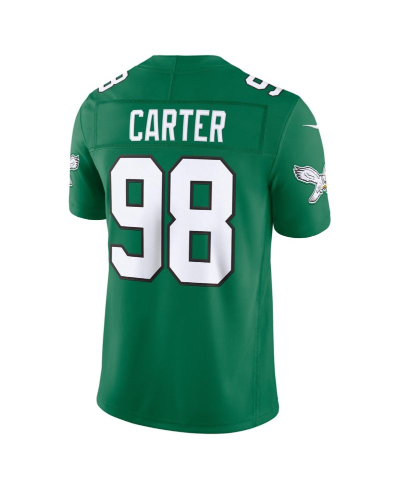 Men's Jalen Carter Kelly Green Philadelphia Eagles Vapor F.U.S.E. Stitched Limited Jersey