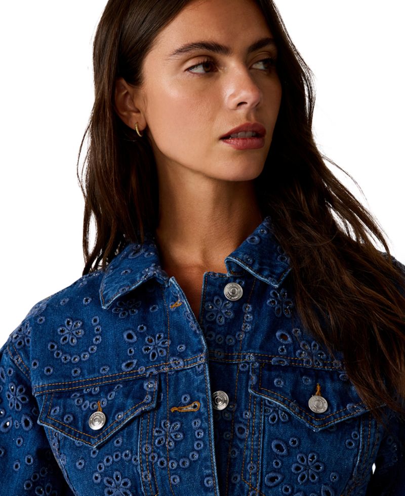 Women's Serafina Puff-Sleeve Denim Jacket