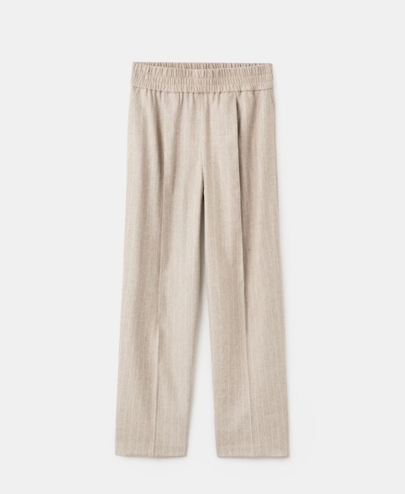 Women's Pinstripe Wool Suit Pants