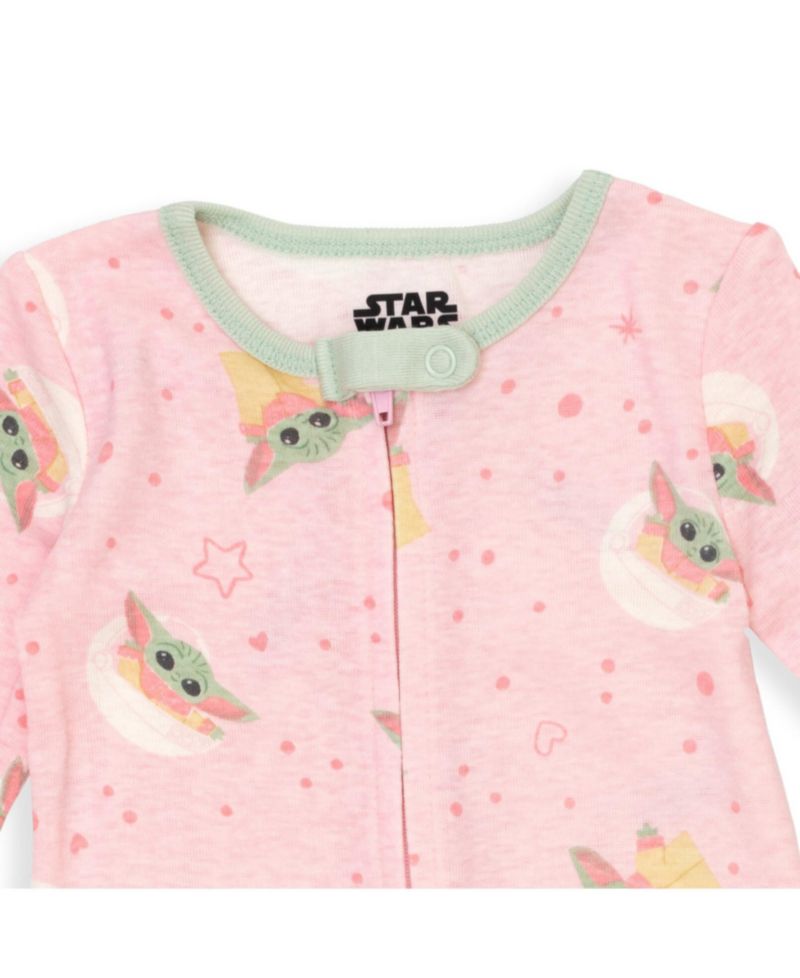 Baby Girls The Mandalorian Grogu 2-Pack Footed One Piece Sleep N' Play