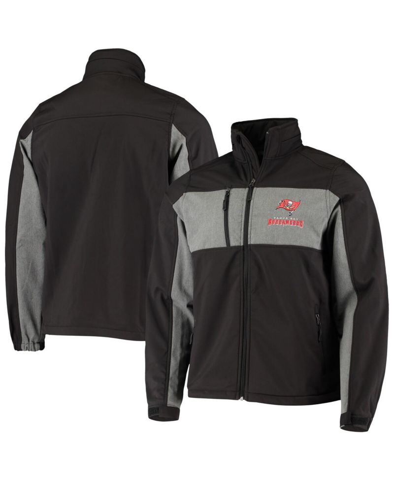 Men's Black Tampa Bay Buccaneers Circle Zephyr Softshell Full-Zip Jacket