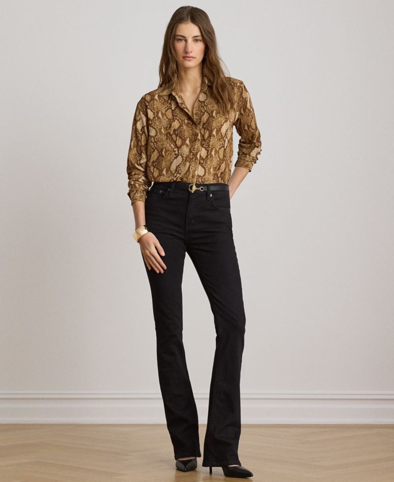 Petite Relaxed Button-Front Shirt