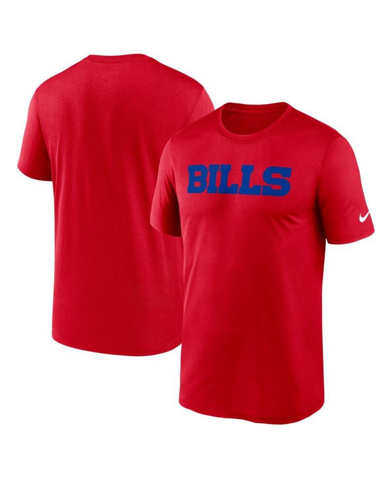 Men's Red Buffalo Bills Primetime Legend Wordmark Performance T-Shirt
