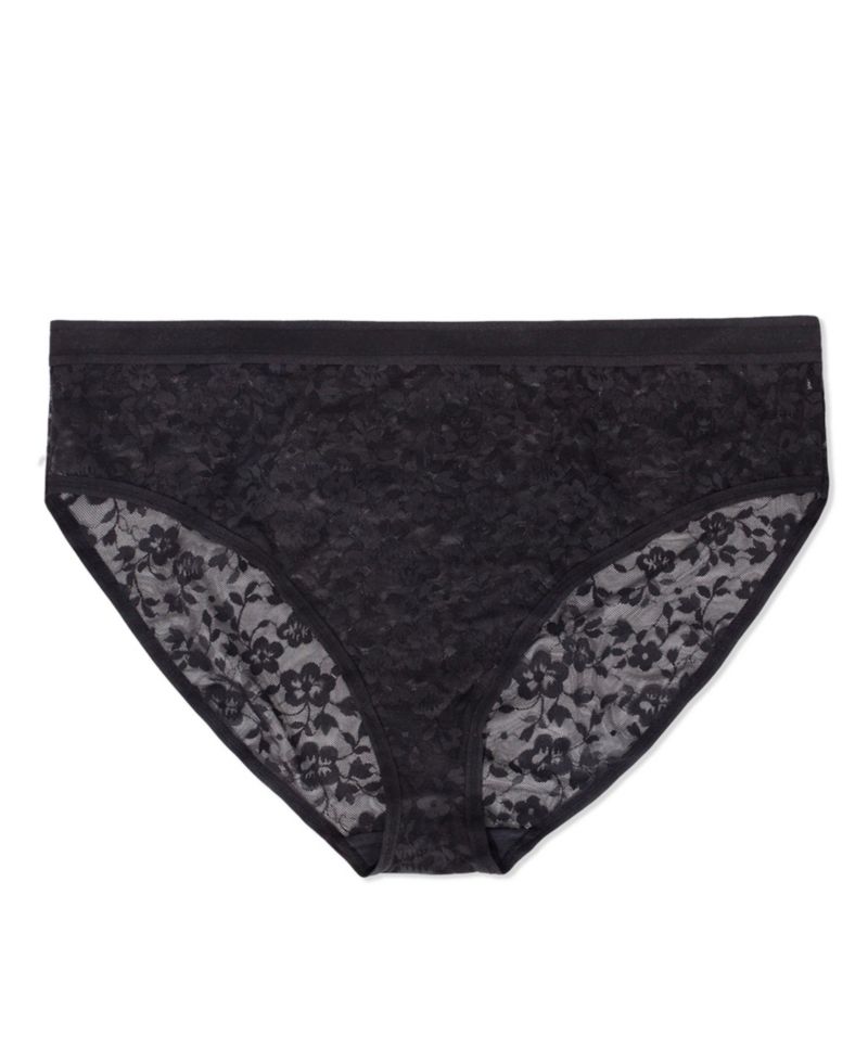 Women's No Show Lace High Cut Brief Panty
