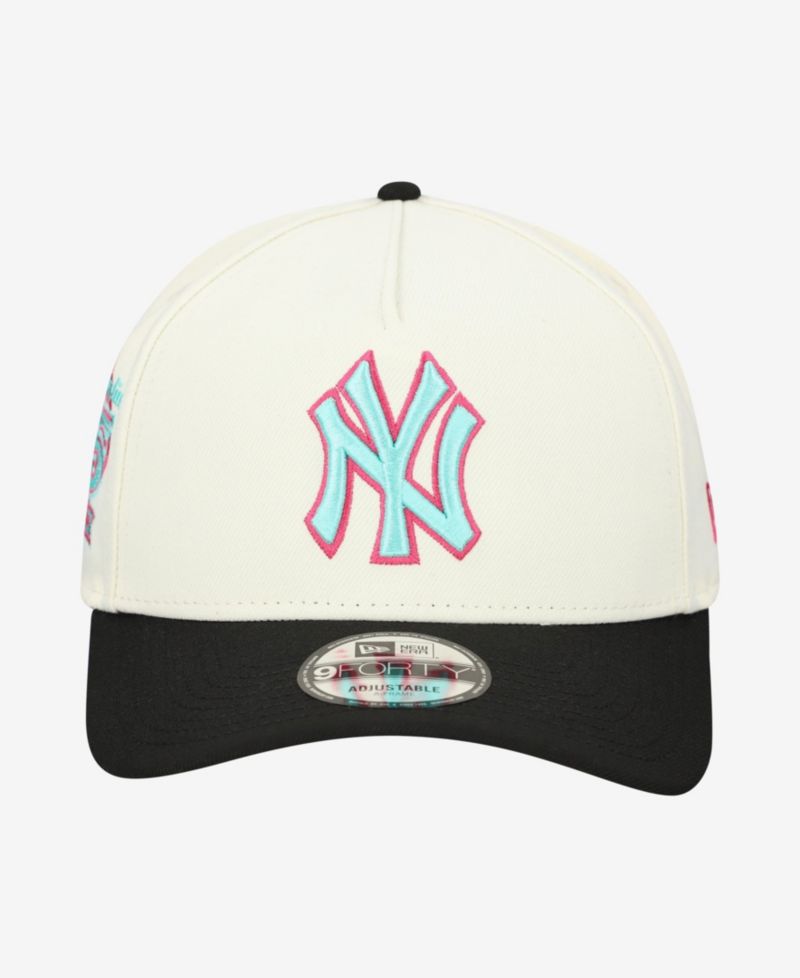 Men's Cream New York Yankees Stadium Chrome 9FORTY A-Frame Adjustable Hat