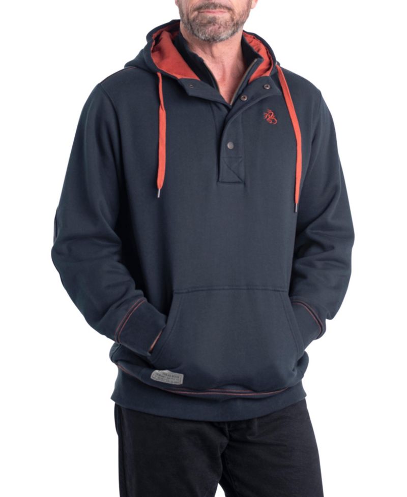 Men's Quarter Zip Hoodie Heavyweight Hooded Long Sleeve Sweatshirt