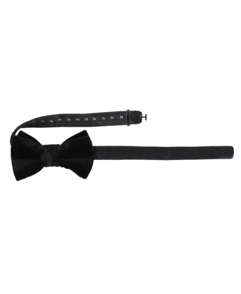 Men's Poirot Velvet Solid Colored Bow Tie