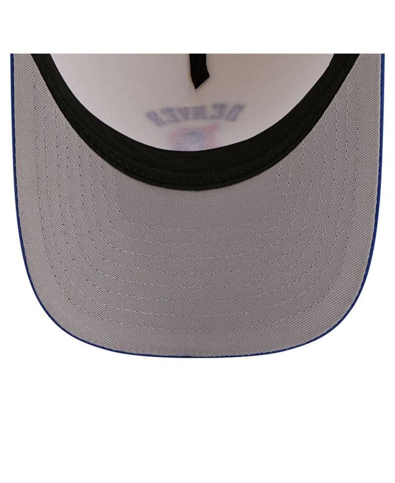 Men's Cream/Royal Denver Broncos Throwback Arch 9FORTY A-Frame M-Crown Adjustable Hat