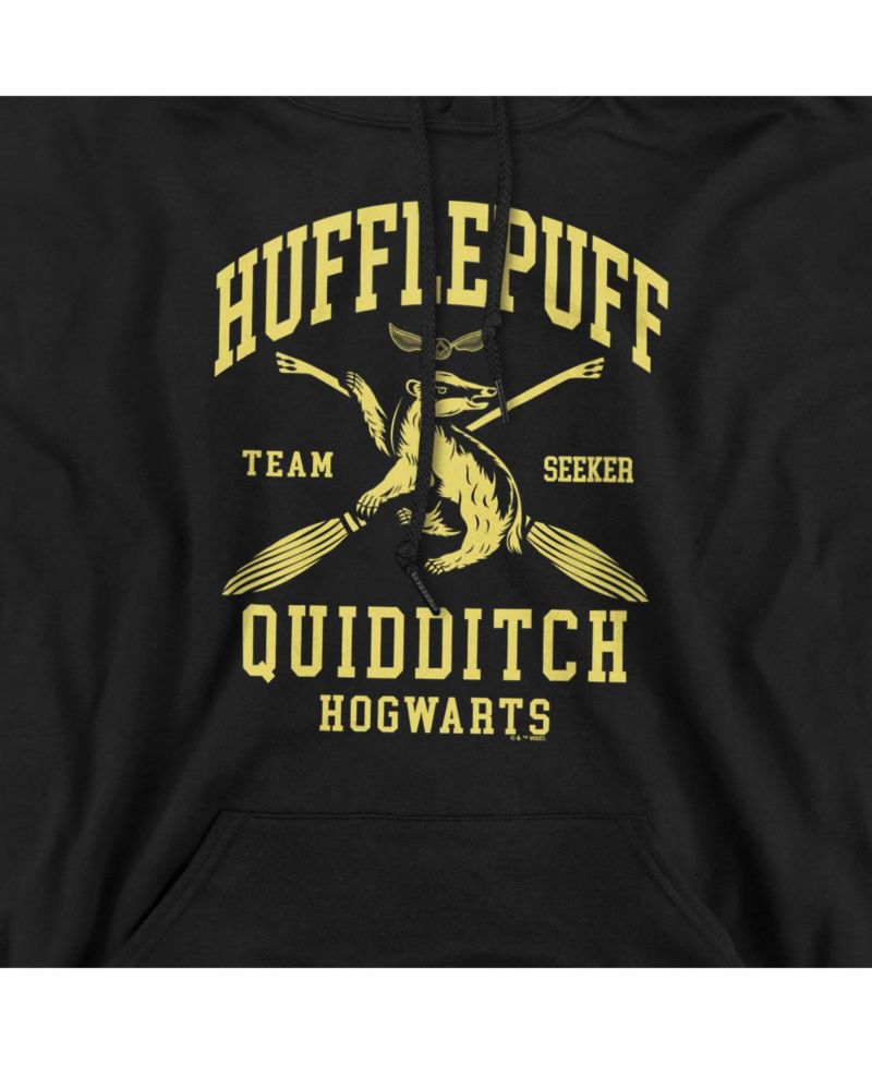 Men's Hufflepuff Quidditch Arch Graphic Hooded Pullover Hoodie