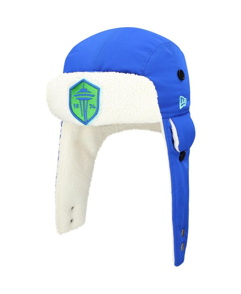 Men's Blue Seattle Sounders FC Trapper Knit Hat