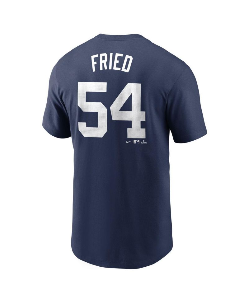 Men's Max Fried Navy New York Yankees Fuse Name & Number T-Shirt